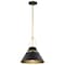 Nuvo Adina 1-Light Medium Pendant Matte Black and Natural Brass 60/7766 - alternate 2